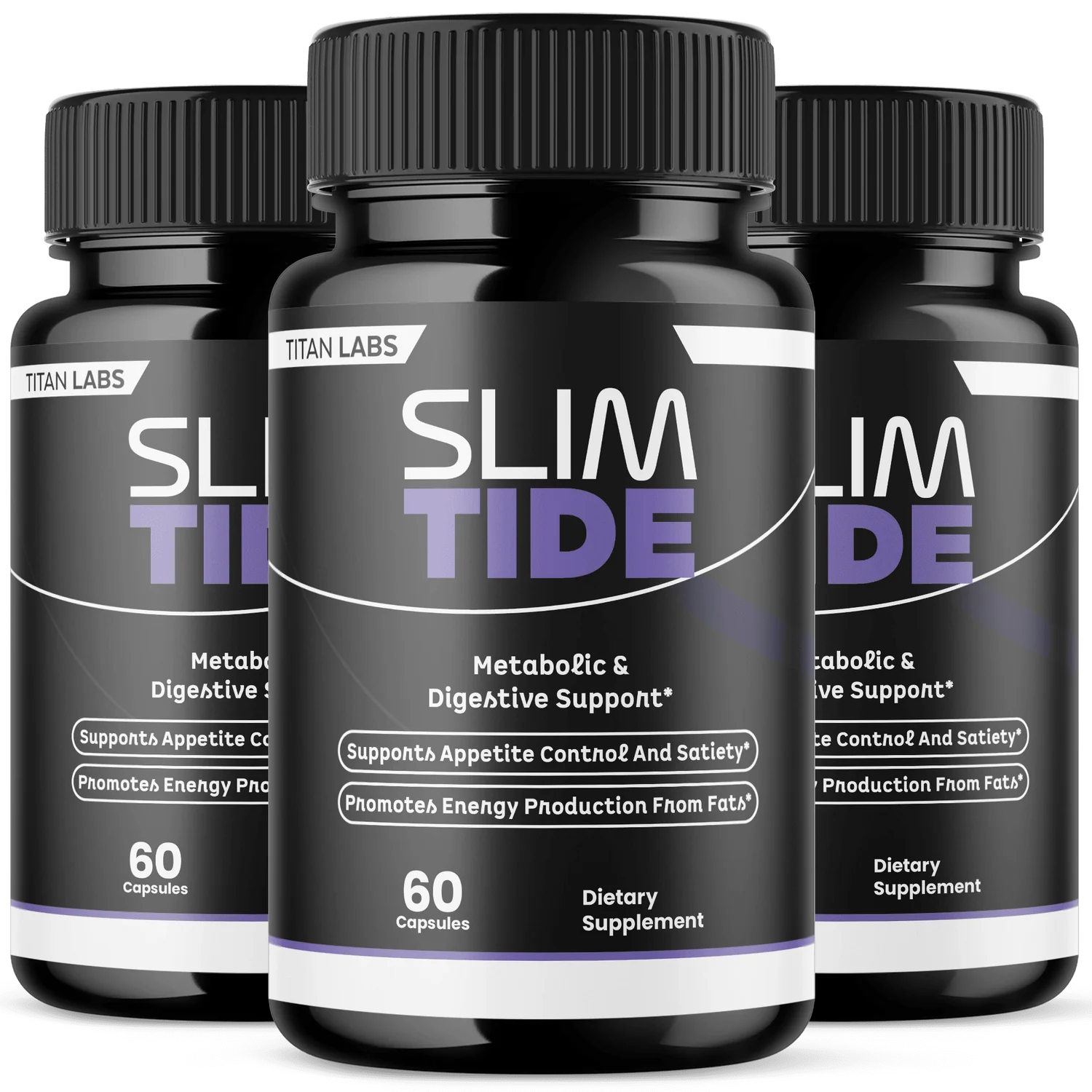 SlimTide natural weight-loss supplement three-bottle package